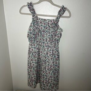 Crewcuts floral ruffle strap dress